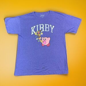 Kirby Men's Purple Nintendo Video Game Graphic Anime SS T Shirt Size L